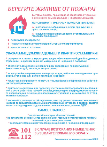 Берегите жилище от пожара!. Берегите жилище от пожара!.